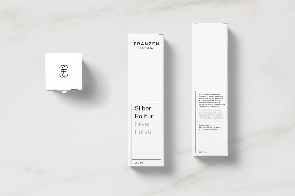 Neu gestaltetes Packaging für eine Silberpolitur.