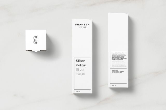 Neu gestaltetes Packaging für eine Silberpolitur.