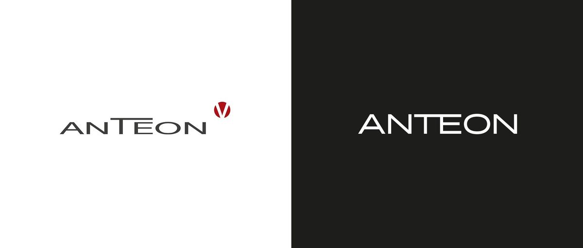 Altes und neues Logo von Anteon 