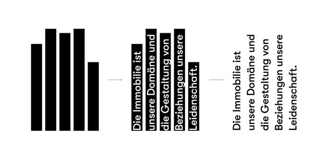 Darstellung der Ableitung der Anteon Typografie