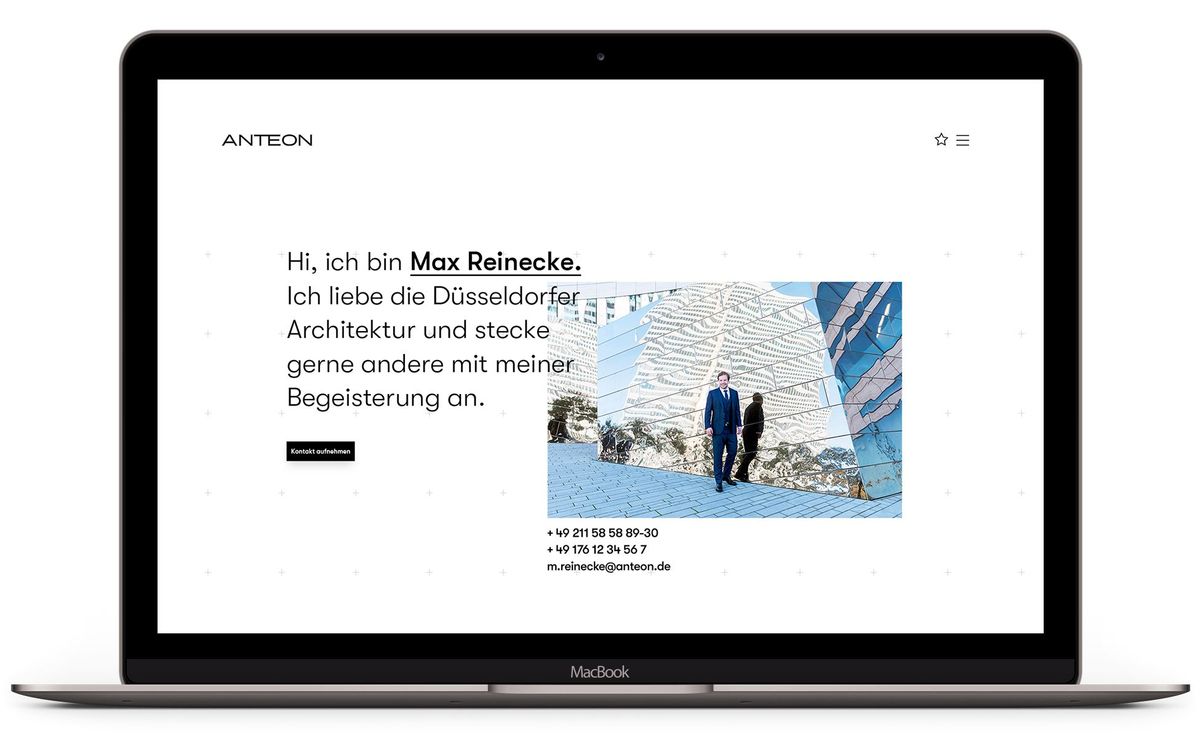 Profilseite eines Anteon Mitarbeiters