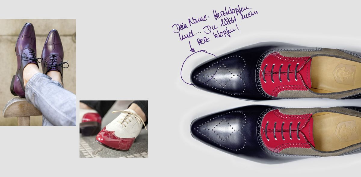 Das markante Lochmuster der Binné Schuhe wird dargestellt