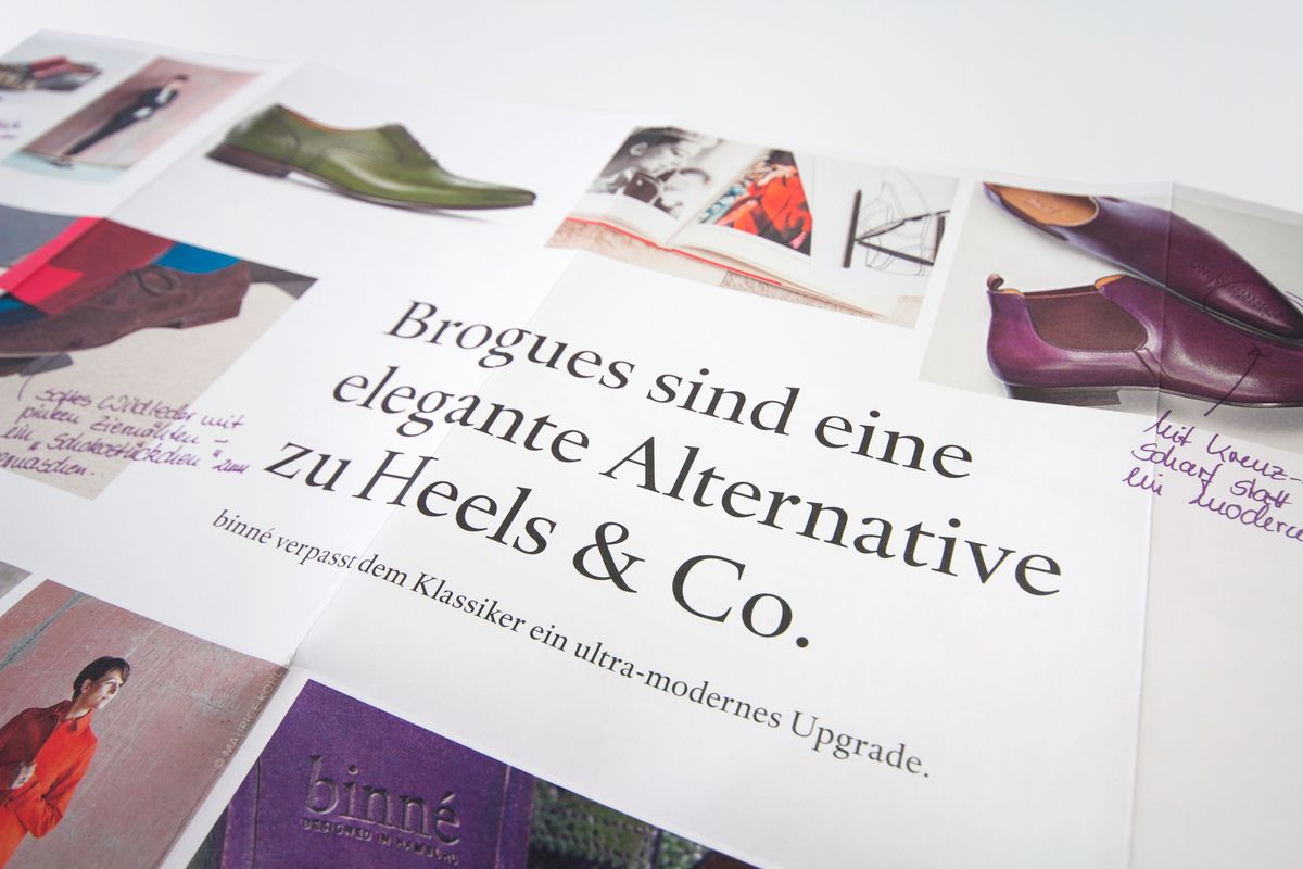 Nahaufnahme der Produktseite des Binnè Faltposters
