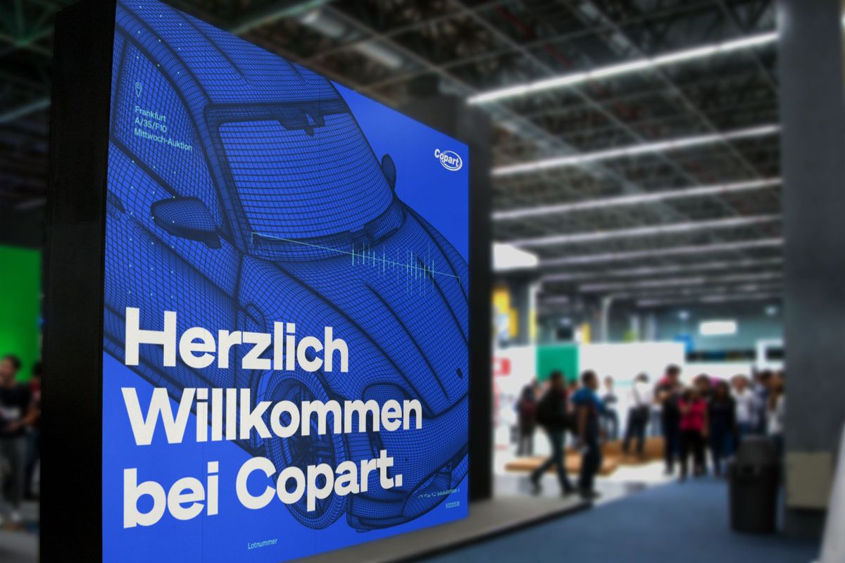 Messebanner Herzlich Willkommen bei Copart