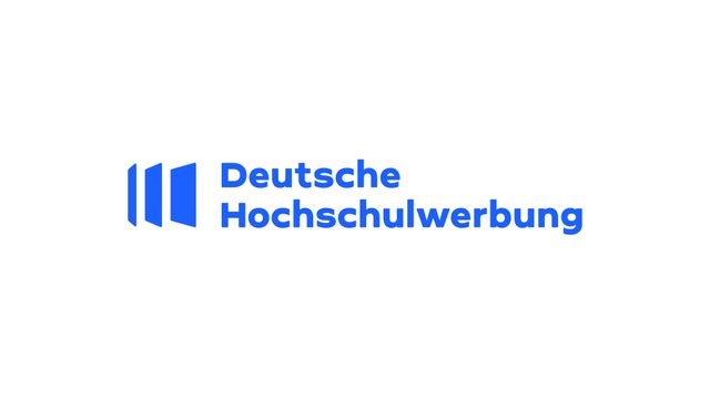 Darstellung des neu gestalteten Logos der Deutschen Hochschulwerbung.