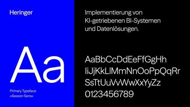 Darstellung der neuen Typografie Season Sans.