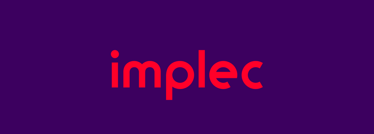 Implec Wortmarke in Signalrot