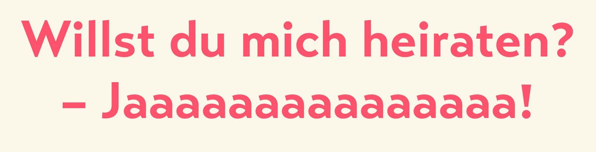 Beispieltext in der im Corporate Design definierten Hausschrift der Hochzeitsplanerin Sophie Hofer