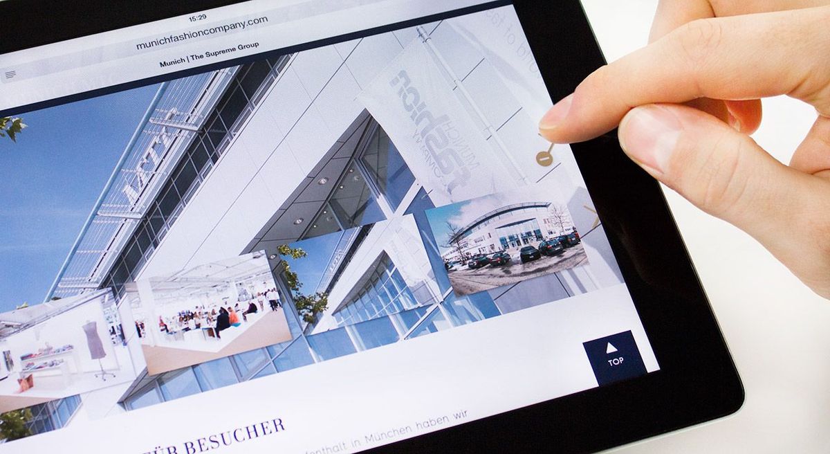 Bildergallerie auf dem Tablet