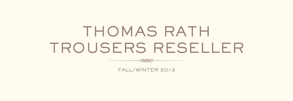 Schriftmuster der neuen Hausschrift von Thomas Rath Trousers