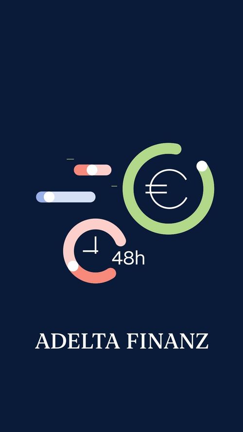 Eine Animation aus Kreisen und Linien läuft ab, in der es um Zeit- und Geldersparnis geht