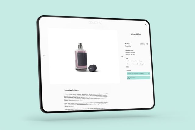 Jedes Produkt erhält eine eigene Detailseite mit zahlreichen spannenden Informationen wie bspw. Tags und Veröffentlichungsdatum, zudem können die User in einem Dropdown auswählen, welche Dateiformate sie herunterladen möchten.