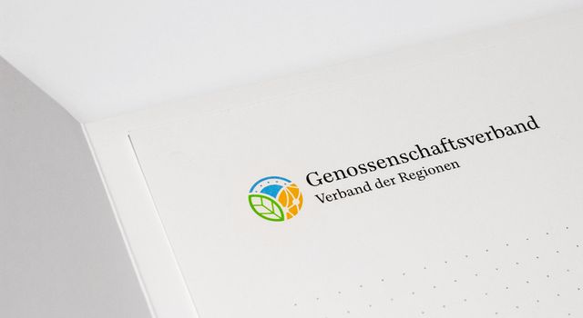 Logo des Genossenschaftsverband - Verband und Regionen auf einem Briefpapier