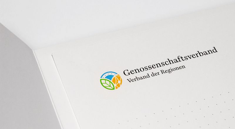 Logo des Genossenschaftsverband - Verband und Regionen auf einem Briefpapier
