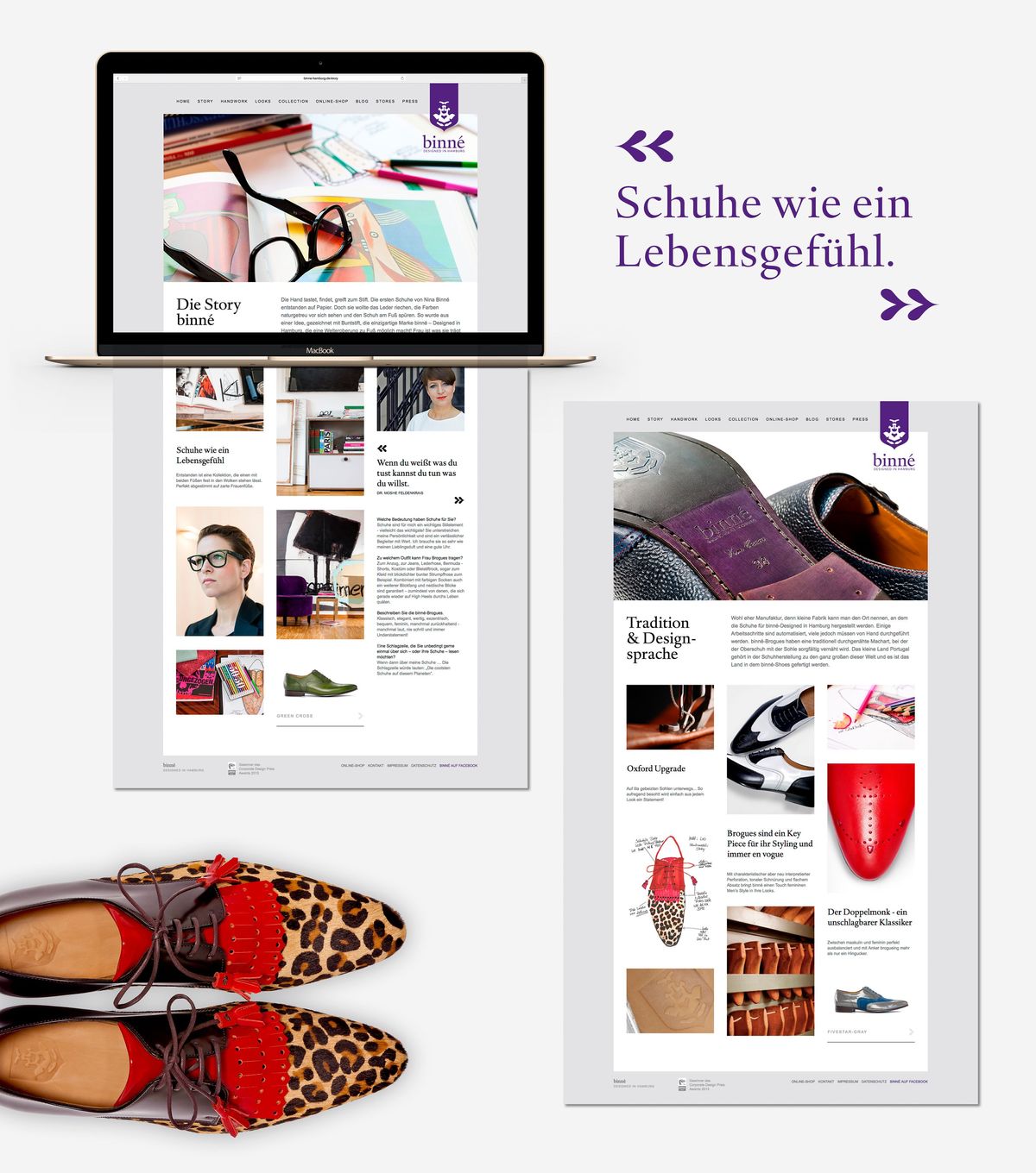 Ansicht der Handwerks-Seiten der Binné Webpräsenz