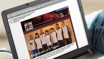 Ausschnitt des Newsletters von Borussia Düsseldorf auf einem Laptop