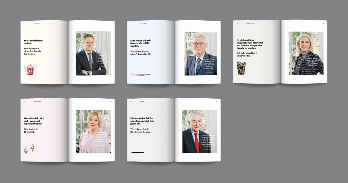 Kapitelseiten des Franzen-Magalogs mit den Familienmitgliedern