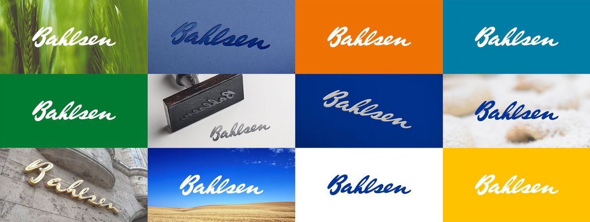 Ansicht des Bahlsen Logos auf verschiedenen Hintergründen