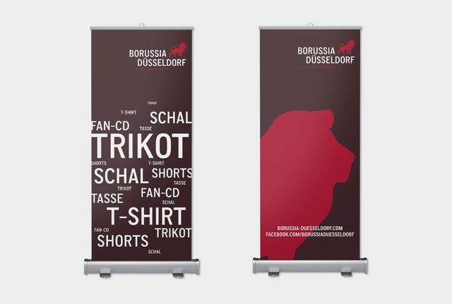 Banner im Sinne des Corporate Design für die Borussia Düsseldorf