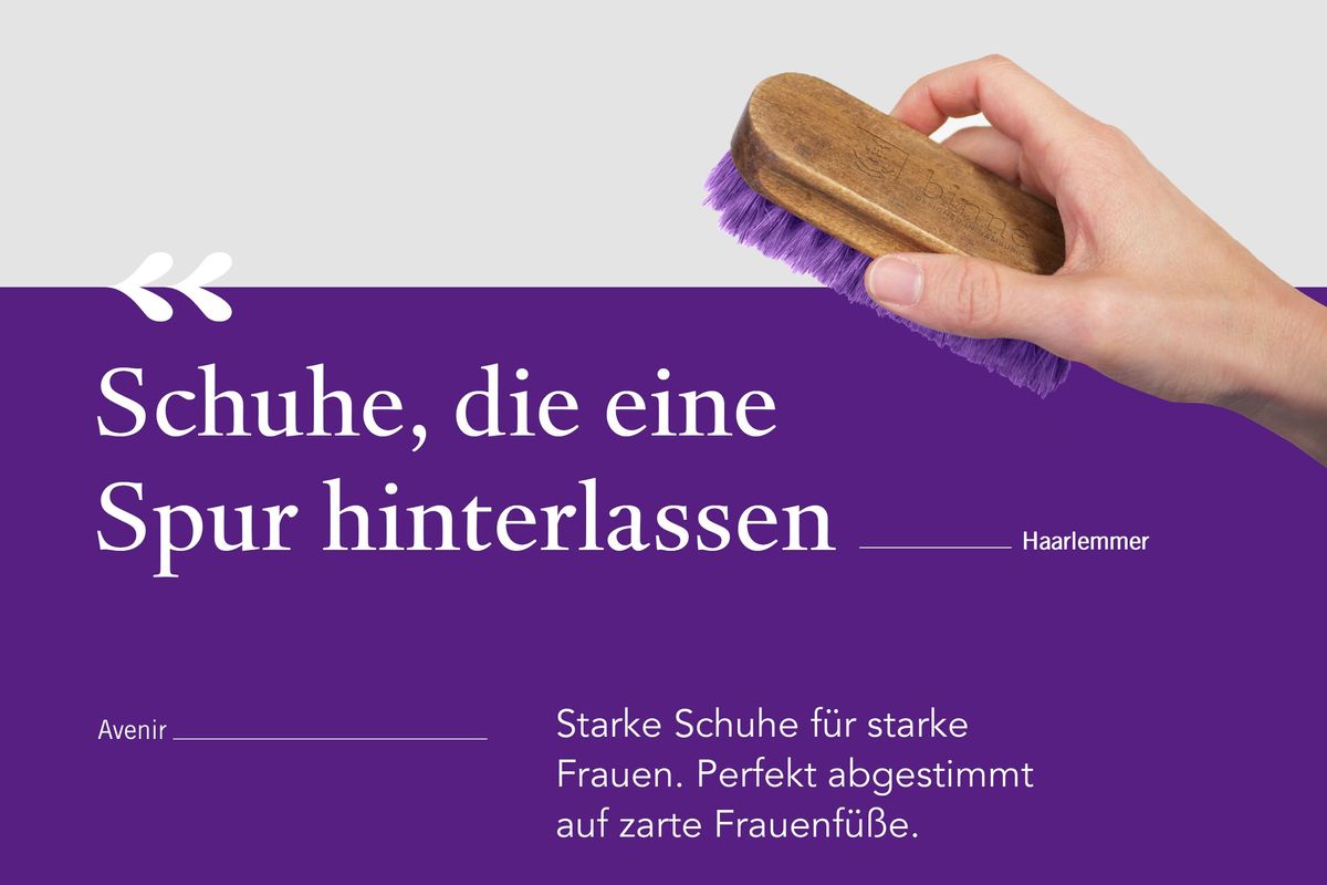 Typografiebeispiel aus dem Corporate Design für Binne