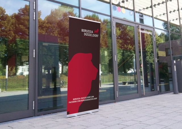 Banner im Sinne des Corporate Design für die Borussia Düsseldorf