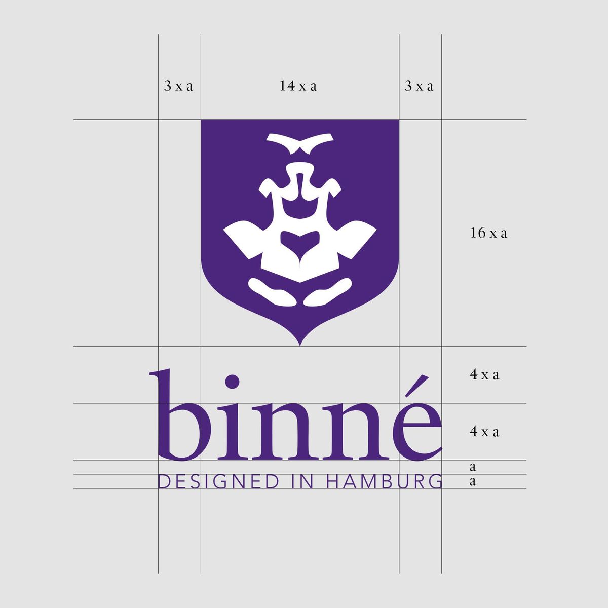 Vermaßung des Binné Signets