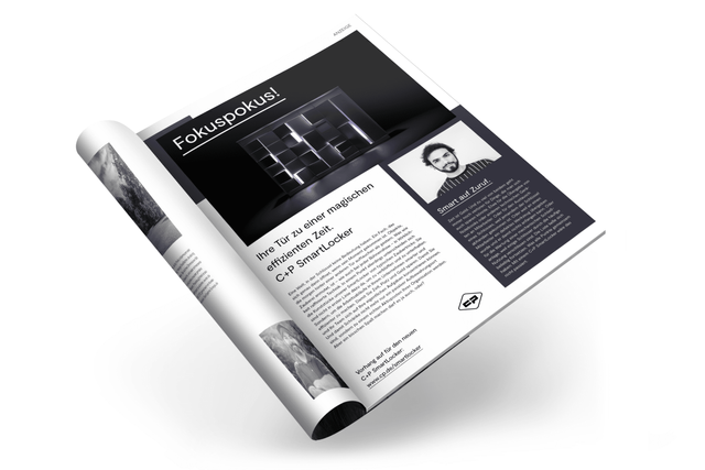 Ansicht eines Advertorials in einem Magazin.