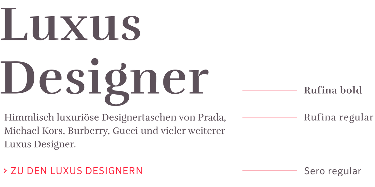 Anwendung der Typografie als Beispiel