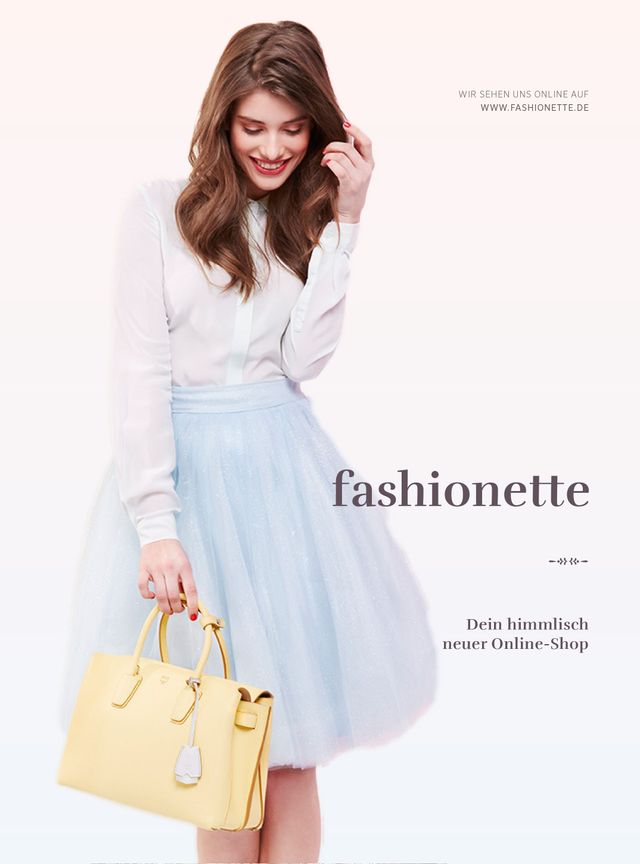 Magazinanzeige ganze Seite Motiv Model mit Handtasche 3