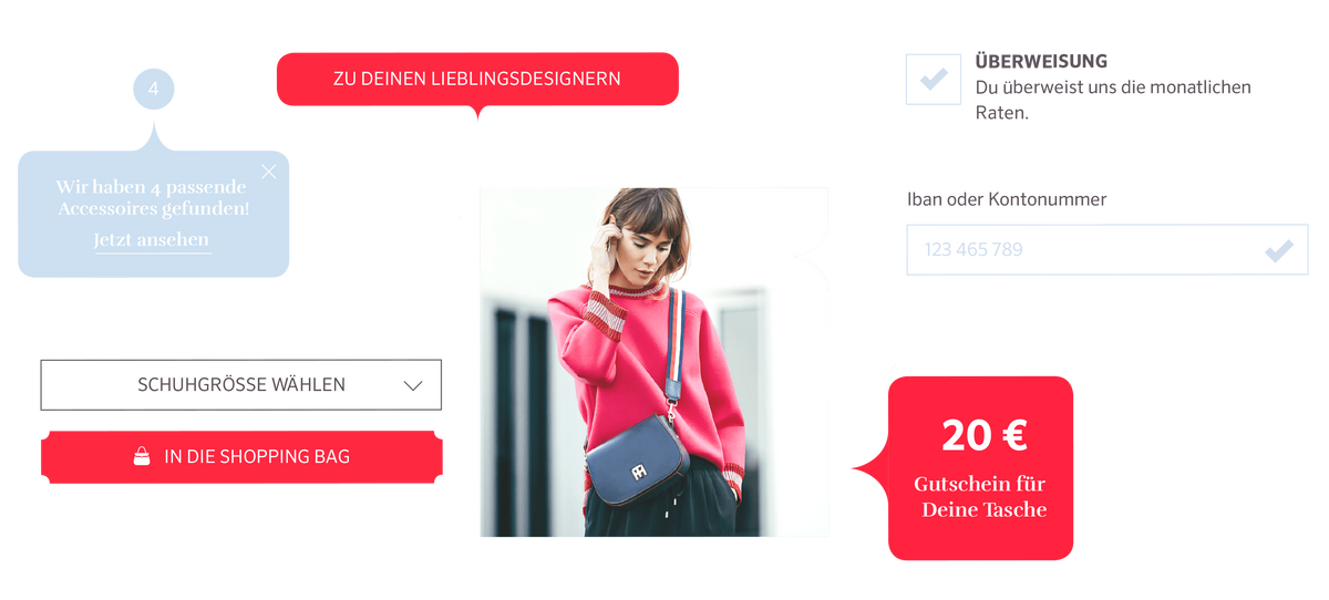GUI-Kit für den neu gestalteten Fashionette Online-Shop