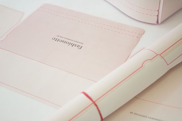 Stanzskizze für die neue Fashionette Umverpackung