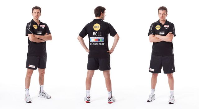 Gruppenaufnahme Tischtennisprofi von Borussia Düsseldorf