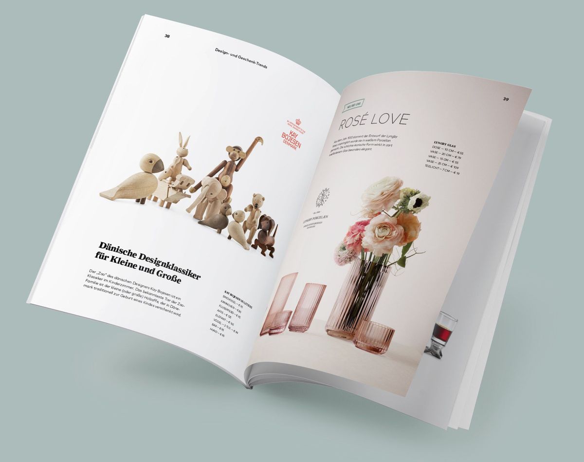 Aufgeschlagener Magalog von Franzen 