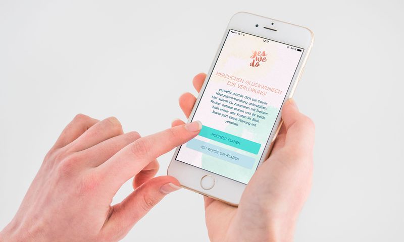Ausschnitt der yes we do App auf einem iPhone
