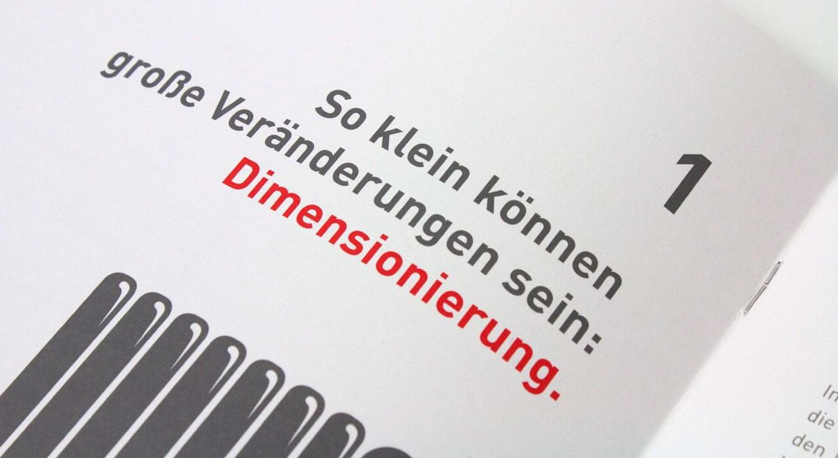 Nahaufnahme einer Überschrift der Themen von Effizienz21