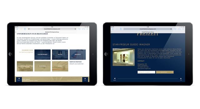 Tablet-Ansicht des Supreme Group Internetauftritts