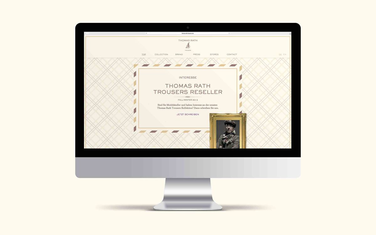 Website abgebildet auf einem Mac