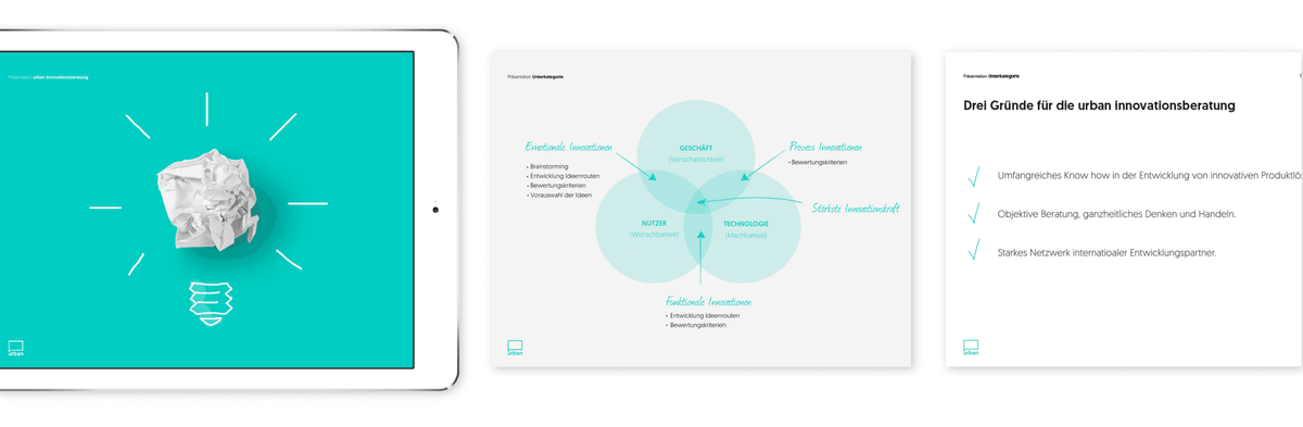 Keynote Slides im Design der urban innovationsberatung