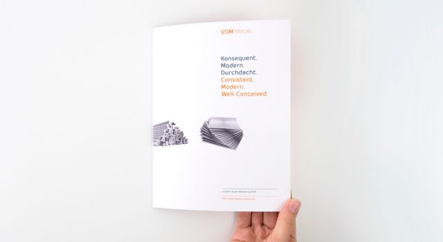 Das Cover einer Broschüre für VDM Metals