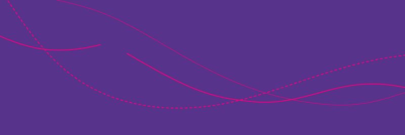 Geschwungene, durchtrennte Linien auf violettem Hintergrund