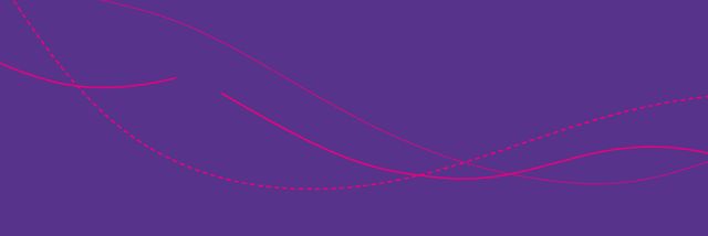 Geschwungene, durchtrennte Linien auf violettem Hintergrund